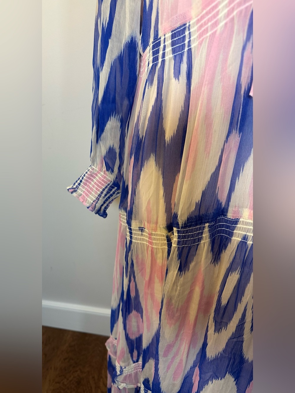 Anthropologie The Marais Printed Chiffon Maxi Dress size medium - Picture 5 of 15